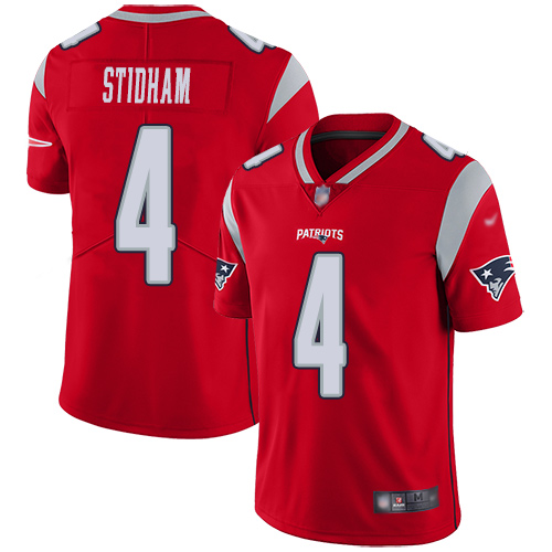 New England Patriots Limited Red Men #4 Jarrett Stidham NFL Jersey Inverted Legend->youth nfl jersey->Youth Jersey